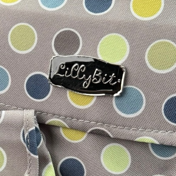 LillyBit Diaper Clutch Bag Tote On The Go Polka Dots Travel Bag Shopper - Picture 6 of 7